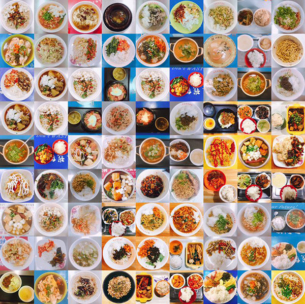 ▲▼湖南女学生拍四年大学食堂饭菜图爆红网路。（图／翻摄自微博）